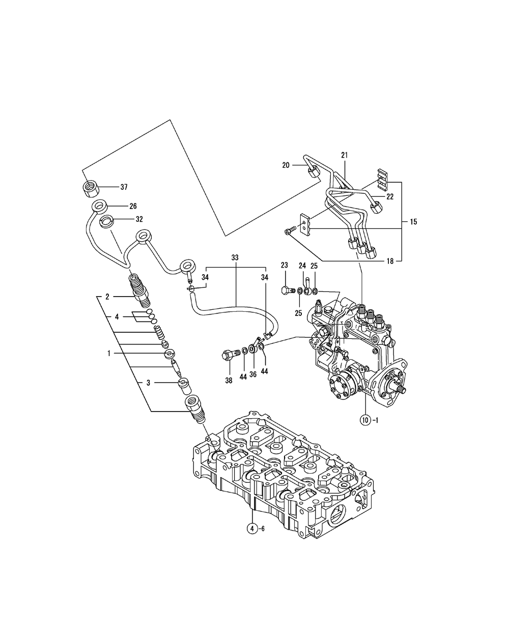 Yanmar Engine - Fuel Injection Valve Diagram and Parts List for 467 4X4-1H013H-1H294H-37BKD010 Cub Cadet Lawn Tractor Accessories